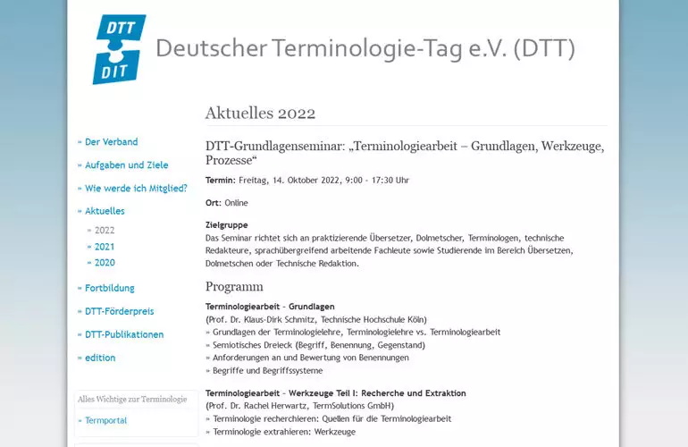DTT-Grundlagenseminar 2022